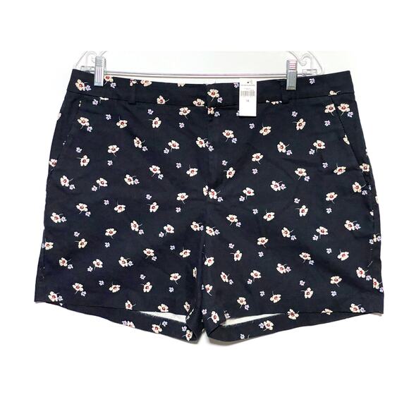 Banana Republic Pants - Banana Republic Floral Navy Chinos 5" Shorts Womens 14 Vacation Summer Boho NWT
